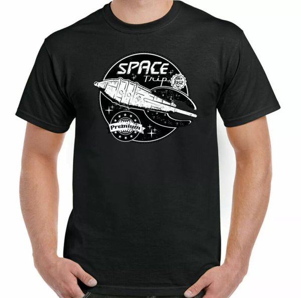

space trip mens funny t-shirt nasa spaceman spaceship astronaut telescope alien, White;black