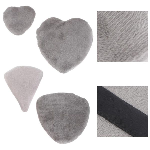 

sponges, applicators & cotton 4pcs heart shaped makeup puffs loose powder puff beauty sponges blender (gray)