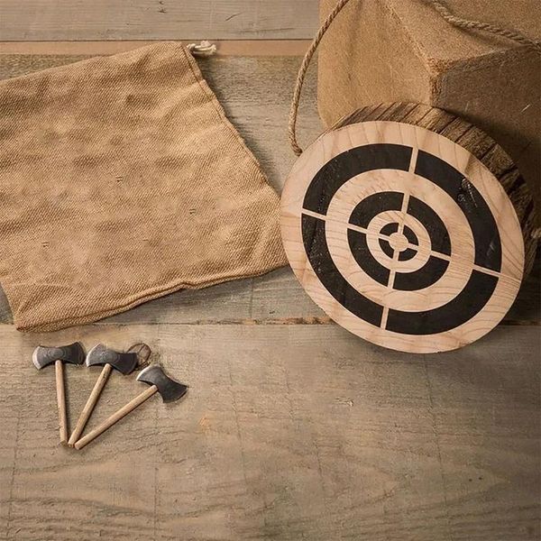 

decorative objects & figurines wooden dart wall hanging decor party throwing game toy set miniatures axe outdoor indoor interesting and exci