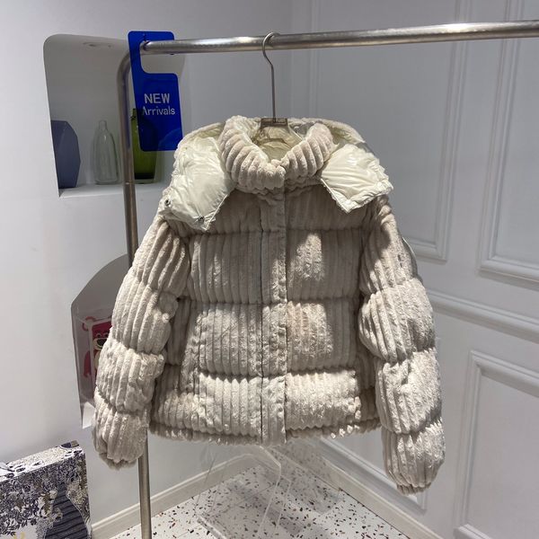 

women's winter down jacket parka coat jacket fashion letter pattern lightweight white coat men's solid color zipper pocket clothin, Black