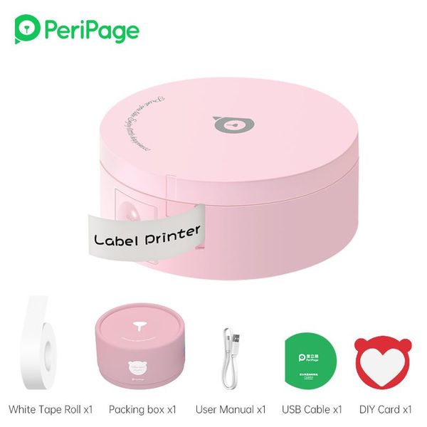 

peripagel1 pink wireless bluetooth portable label printer colortransparent sticky tape sticker paper etiquetas impresora printers