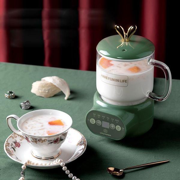 

electric kettles mini stewing cup household health pot 220v 600ml ceramics warm thermal kettle tea porridge milk heating soup cooker