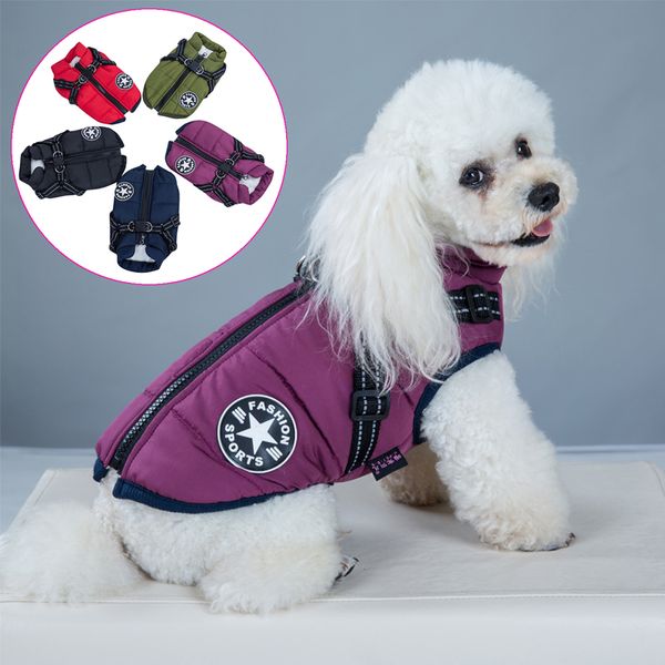 

pet harness vest cothes puppy cothing waterproof dog jacket winter warm pet cothes for sma dogs shih tzu chihuahua pug coat