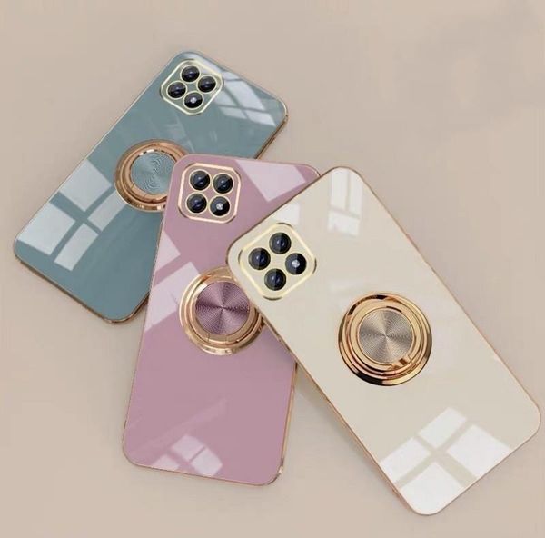 

automotive magnetic suction soft tpu phone cases cover electroplating stents ring buckles for iphone 12 11 pro xs max xr 8 plus