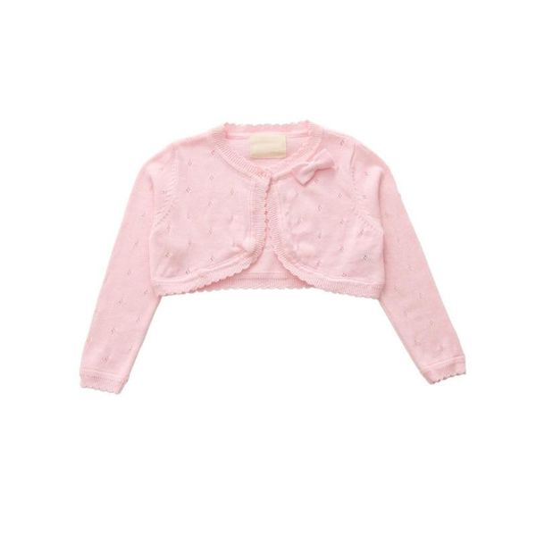 

pullover autumn spring girls' knitted cardigan jacket korean style one-button wool round neck thin children's sweater, Blue