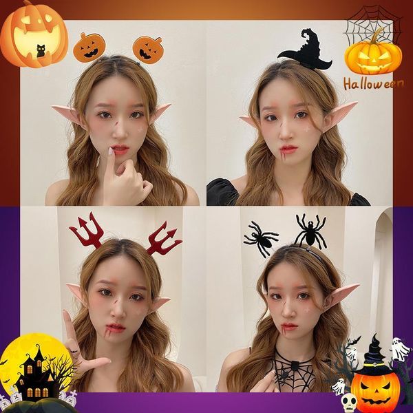 

party hats halloween cospaly headdress cute little devil headband funny hairpin jewelry baby witch hat costume show