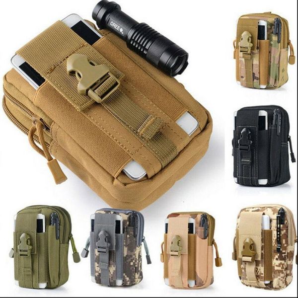 

tactical molle pouch belt waist pack bag travel military fanny phone pocket money