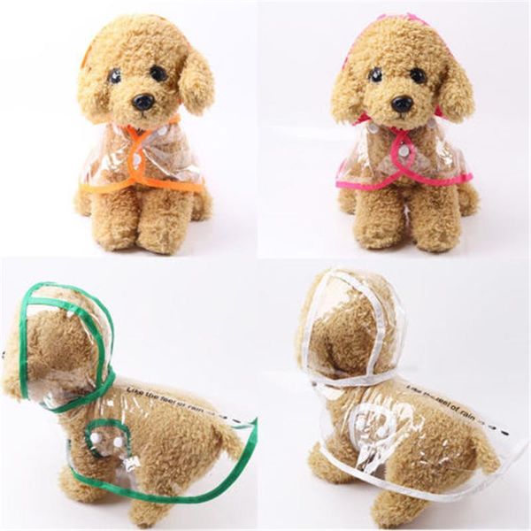 

dog apparel pet puppy raincoat jackets rain coat pvc waterproof jacket rainwear hood reflective accessories