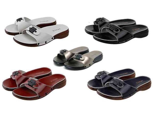

sandals women slippers single buckle casual home street 5 colors faux leather summer winter solid flat 0nqt, Black
