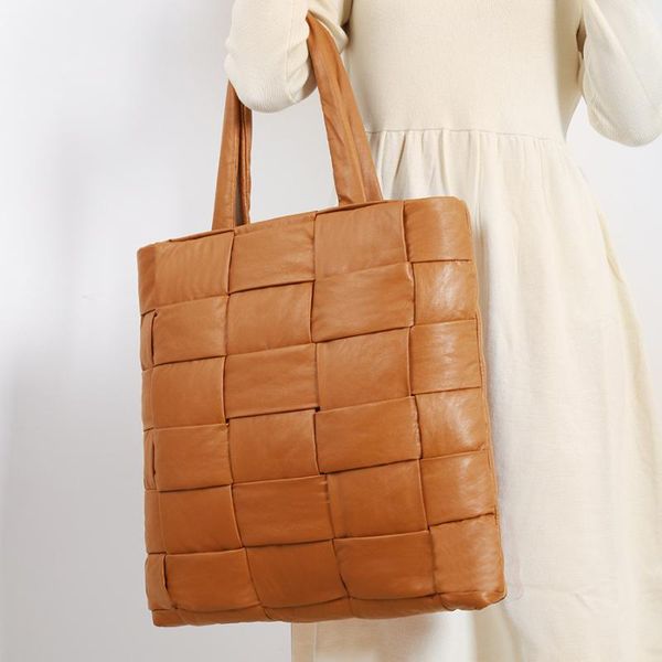 

evening bags 2021 winter shoulder bag for women handbag space pad cotton feather down fashion female large capacity crossbody