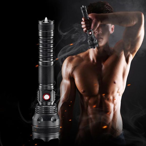 

super powerful led xhp50 tactical torch usb rechargeable linterna waterproof lamp ultra bright lantern camping bike lights