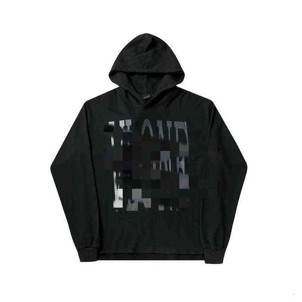 

autumn winter reflective hoodie loose casual large letter couple for men and women, Black