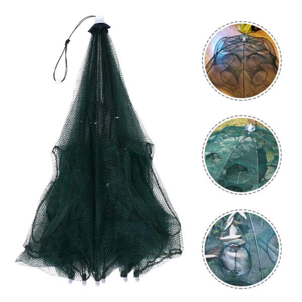 

umbrella-shaped fishing trap portable bait fish net (assorted color) accessories