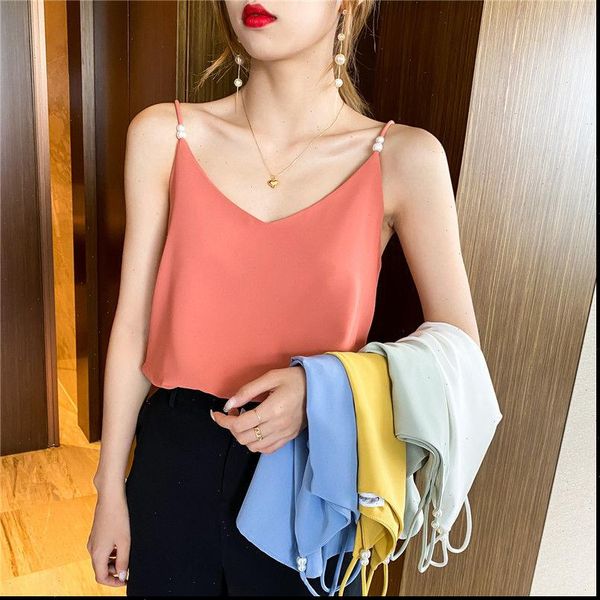 

corset camisole summer loose womens tanks sleeveless short crop for, White
