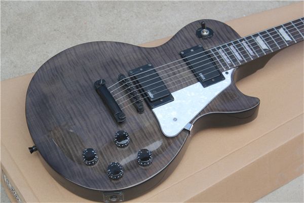 

oem black electric guitar, ebony binding, gold hardware, delivery guitarra