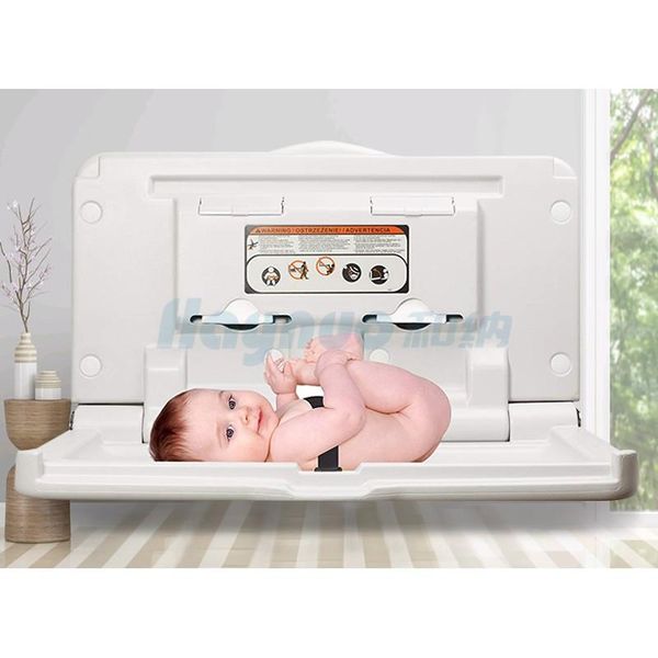 

baby cribs wall mounted dual liner diaper changing table commercial washroom fold down safety white grey horizontal station