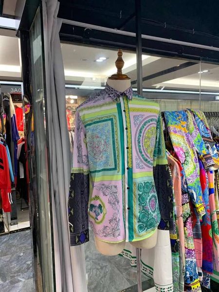 

men's casual shirts qk40735 fashion 2021 runway luxury european design party style clothing, White;black