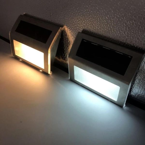 

outdoor wall lamps solar lights step waterproof led power garden light lamp decoration for patio stair yard fence