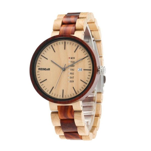 

wristwatches redear 2021 classic mens retro watches watch for men male clock wooden wristwatch gift dad relogio masculino, Slivery;brown