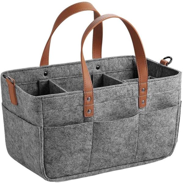 

storage bags 1pc foldable bag lightweight multifunctional replaceable compartment high-quality felt fabric large tote