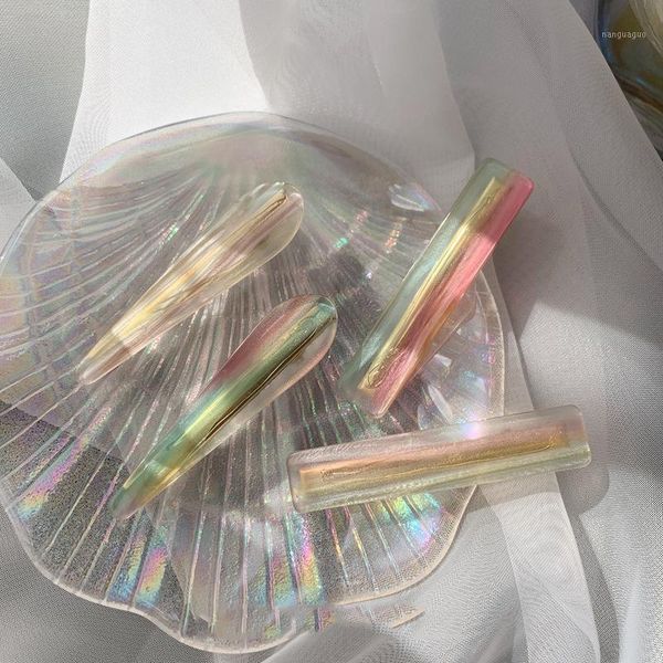 

acrylic hair clips super fairy mermaid fantasy rainbow gradient resin hairpins hairgrips for women girls accessories1
