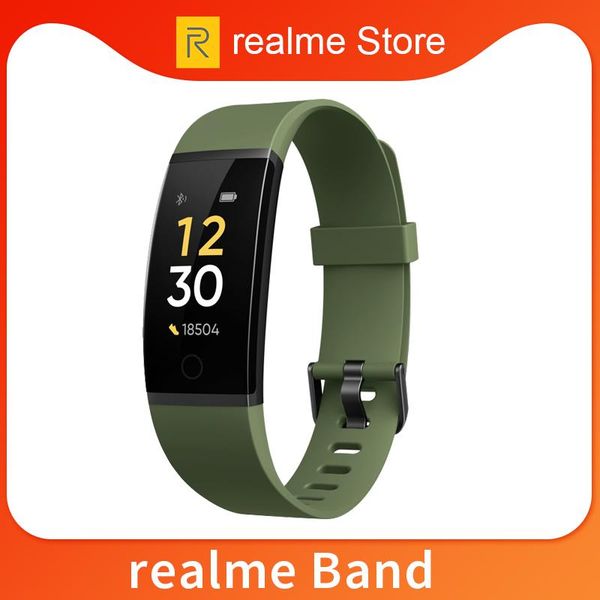

smart wristbands realme band bracelet large color screen smartband real-time heart rate 4.2 sport ip68 waterproof