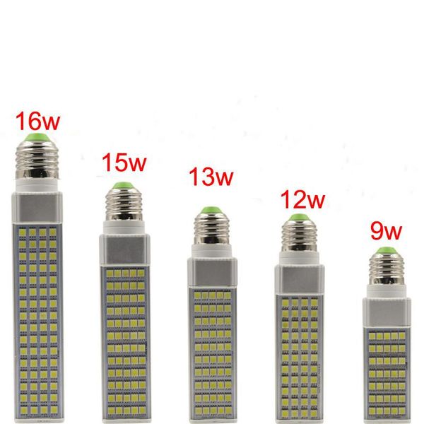 

bulbs 9w /12w /13w/15w/16w e27 g23 g24 led horizontal plug light spotlight bulb lamp smd ac85-265v white/warm white