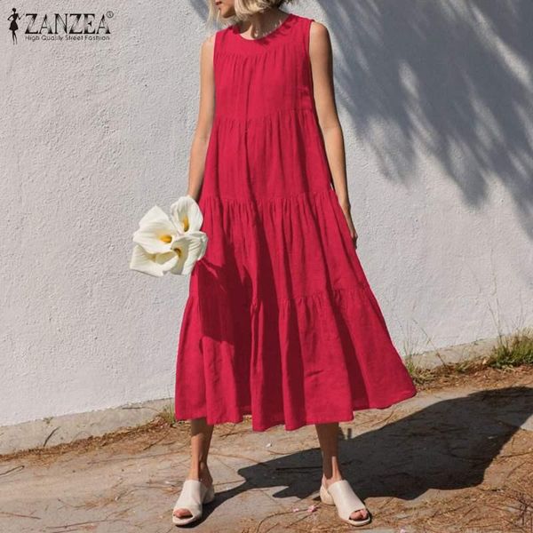 

casual dresses bohemian solid ruffle dress women's summer sundress 2022 sleeveless tank vestidos female hollow robe plus size 7, Black;gray