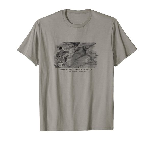 

vintage old king coal fog demon | uk environmental shirt, White;black