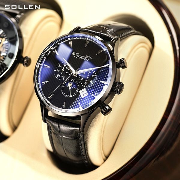 

gentlemen watches sport lightweight calendar fashion student mechanical clock high school quality birthday gift, Slivery;brown