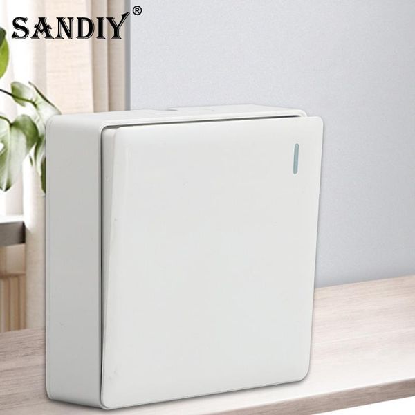 

smart home control pc flame-retardant plastic white large plate surface-mounted power switch panel 86 type with open-wire box