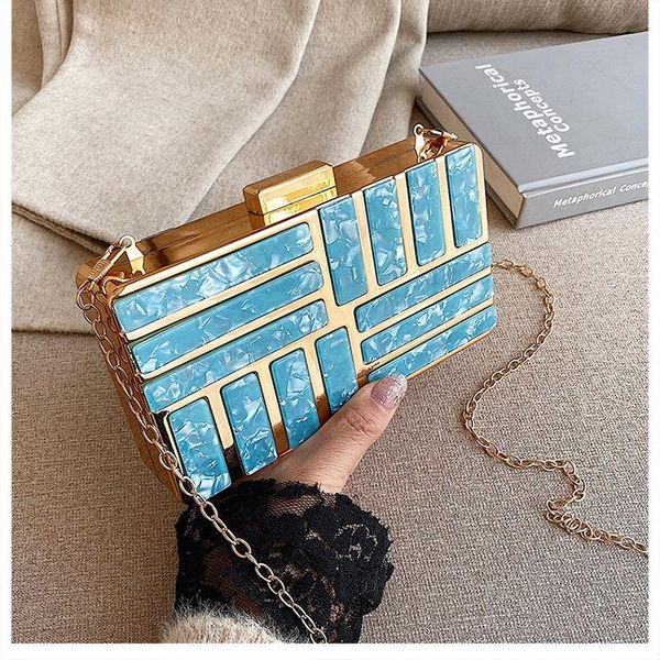 

evening bags stone pattern crossbody messenger bag wedding party box women's girl fashion shoulder chain handbags purse clutches