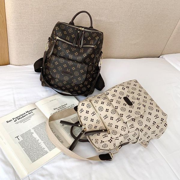 

designers backpack handbag school bags women's backpacks 2021 wild travel large-capacity lady pu leather bag for women style