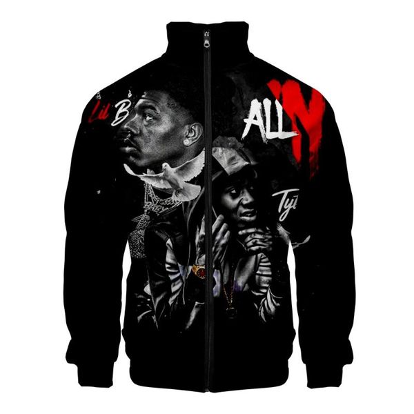 

men's jackets 2021 arrival lil baby 3d slim stand-up collar zipper jacket men fashion sweatshirt zip up autumn warm, Black;brown