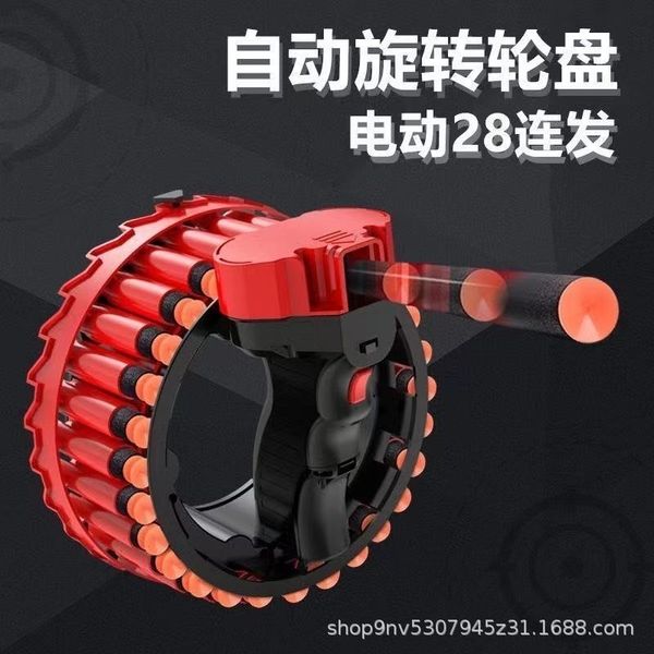 

summer new rotary electric continuous sucker eva soft rubber bullet simulation shooting toy gun