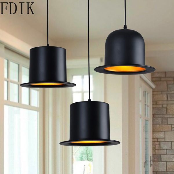 

pendant lamps retro hat light modern art decoration novelty lighting for bar restaurant bedroom lamp industrial loft luminaire