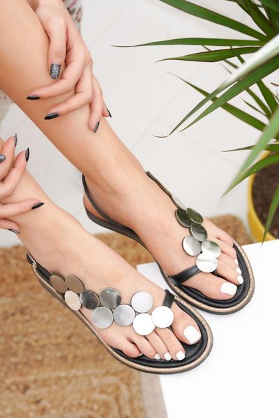 

sandals women's black soldi leather