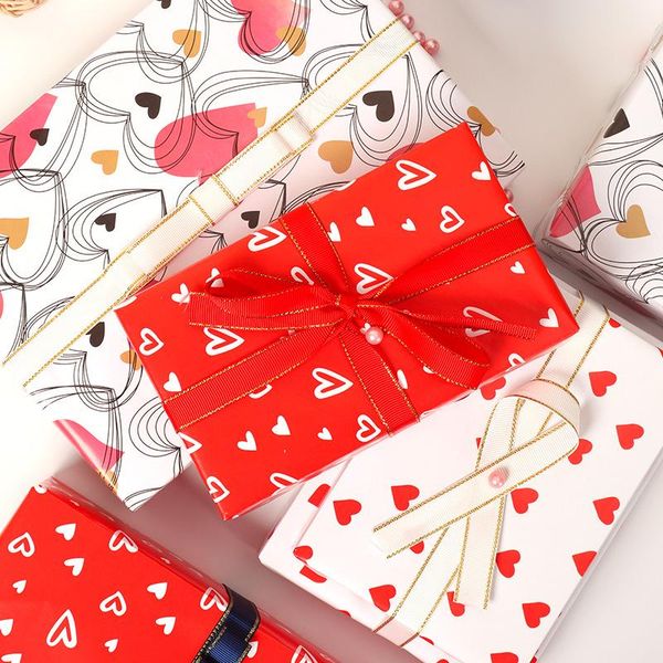 

valentine ombre wrapping paper heart for lover gradient holiday gift wedding 50*70cm 2021 other arts and crafts