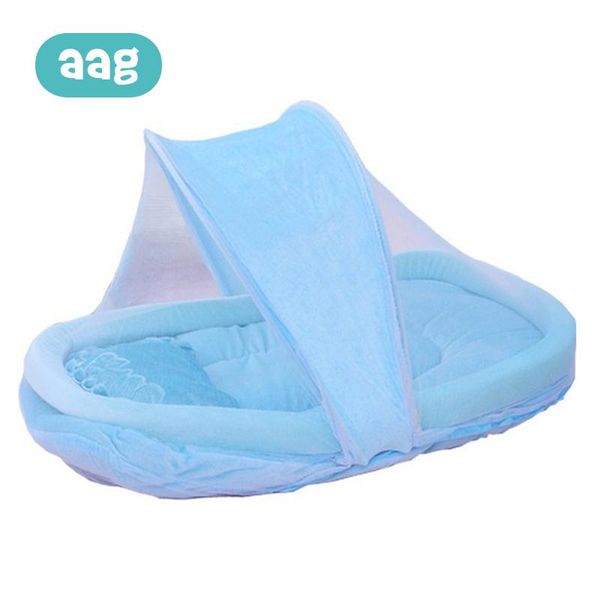 

baby mosquito net bedding crib netting tent breathable summer insect folding with mattress pillow portable cradle bed