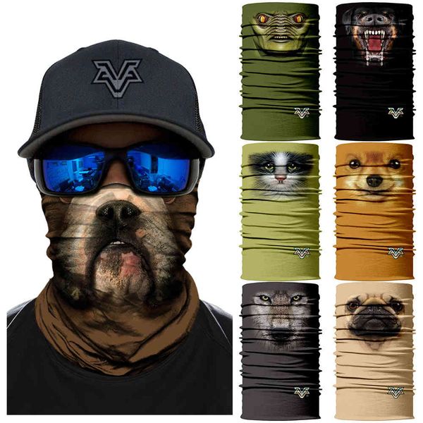 

funny 3d animal magic scarf chihuahua tiger wolf dog face mask sunscreen