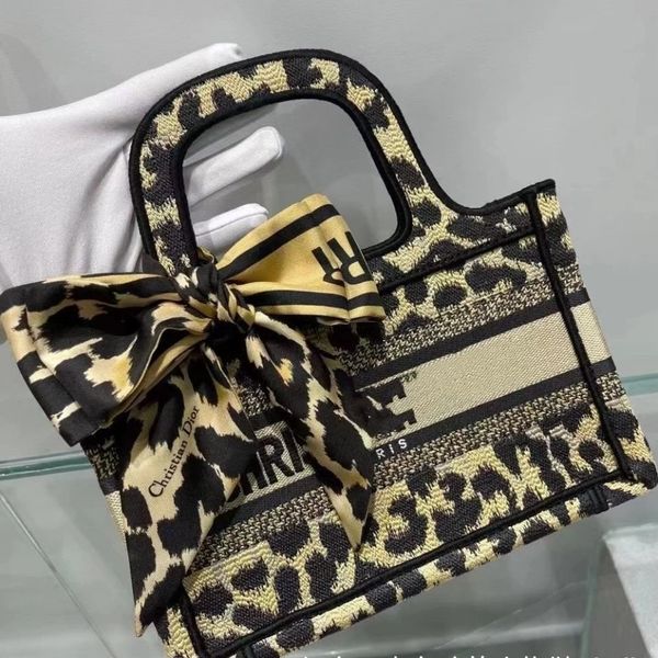 

leopard mini tote 3d embroidery designers bags ysj