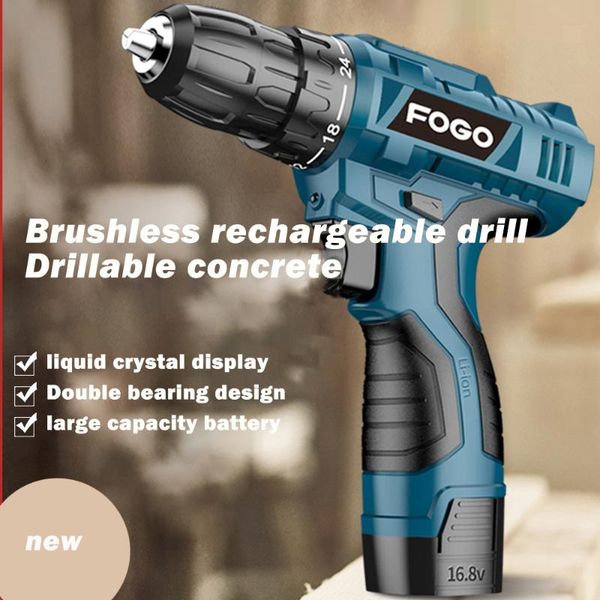 

professiona electric drills 21v brushless drill 40nm cordless screwdriver 2000mah battery mini power 5pcs bit prostormer