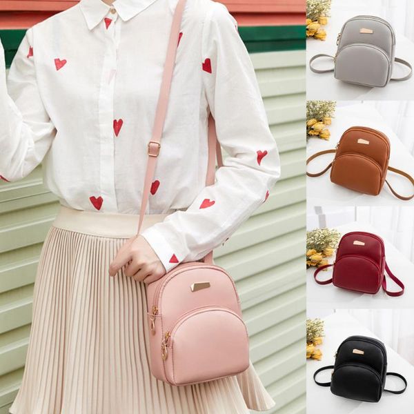 

waist bags fashion women girl travel students pure color school bag backpack shoulder