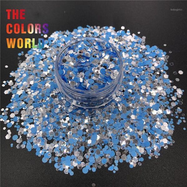 

tct-416 mix color shape shinning nail glitter art decoration body tumbler crafts diy accessories festival supplier1, Silver;gold