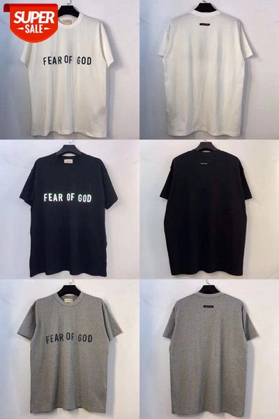 

fear of god fog season 7 oversized version hip-hop high street short-sleeved t-shirt #fk4o, White;black