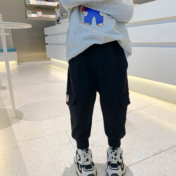 

new girls pants fleece spring kids elastic waist girl trousers cotton spandex childrens casual sports pants sweat solid, Blue
