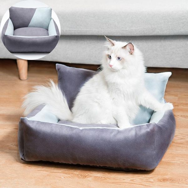 

removable cat bed house kennel rug pet dog sofa cushion pillow beds for dogs accessories kennels & pens