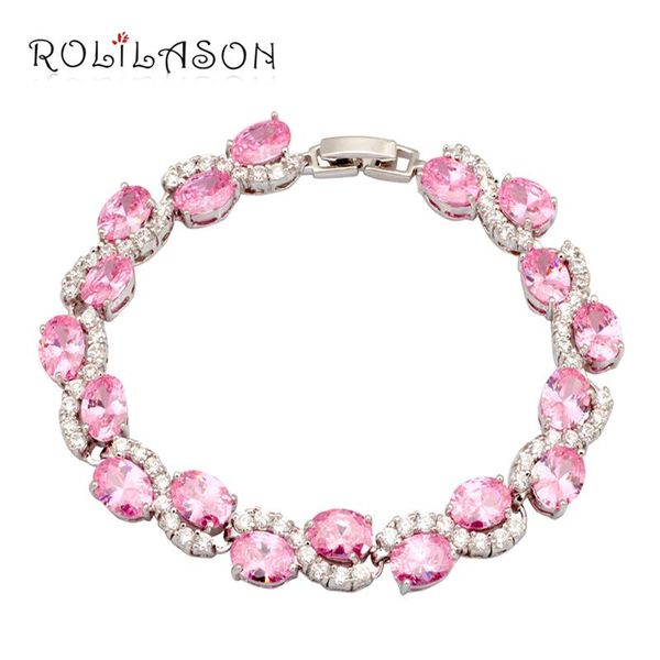 

charming bracelets filled zircon design & pink crystal health nickel lead fashion jewelry tb299 link, chain, Black