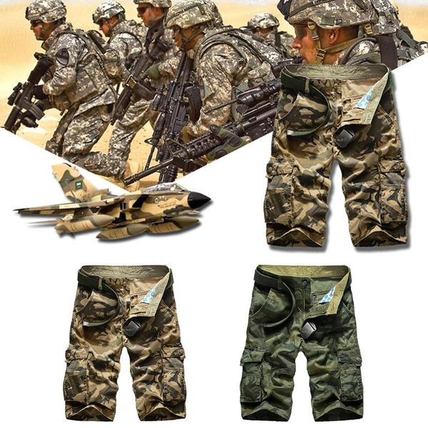 

men summer fashion camouflage cargo shorts casual shorts, White;black
