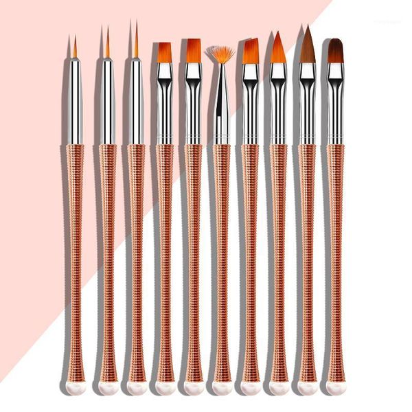 

nail art brush set spiral wire handle polish pen design painting liner kits1
